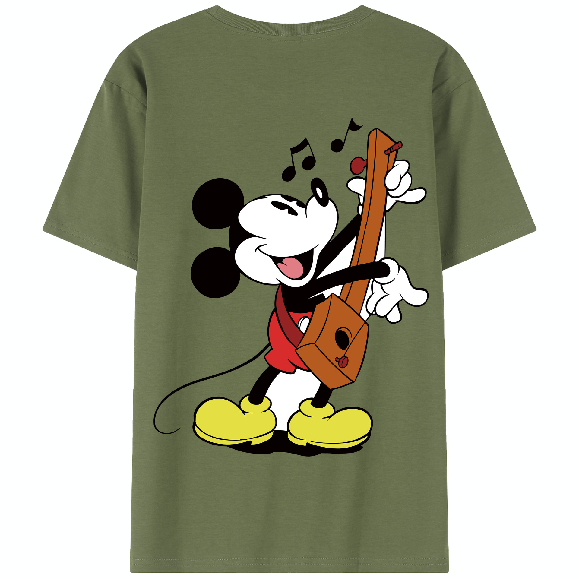 （画像用） ミッキーマウス Mickey Mouse 綿100％半袖Tシャツ（背面プリント）